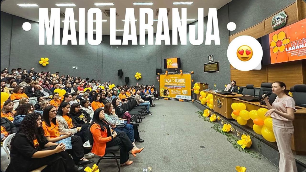 Escola do Legislativo participa de ação  sobre a campanha Maio Laranja